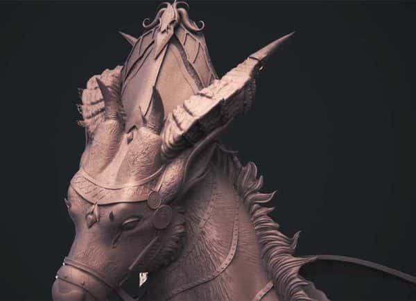 Elly Kolossov - 3D image of a mythical horse-like animal