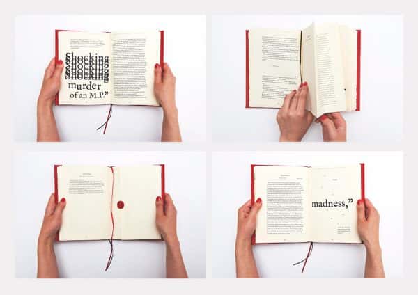 Krystal Loh - Double page spreads of a book with abstract type