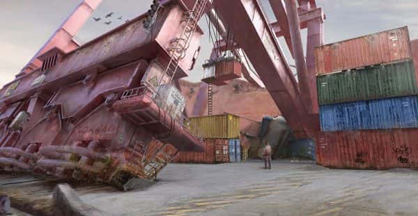 Ross Shaw - collapsed port area