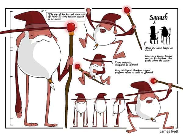 Character development - Character design by NUA student James Ivett