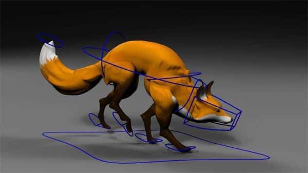 Henry Gorick - animated environment 3d model of a fox sneaking