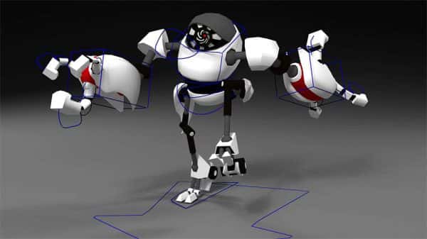 Henry Gorick - animated rig of a humanoid robot with large arms