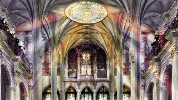 Joe Neeves - Animated environment with an ornate cathedral ceiling