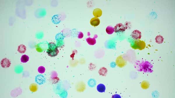 Ranieri Spina - blobs of colourful ink dropped in water