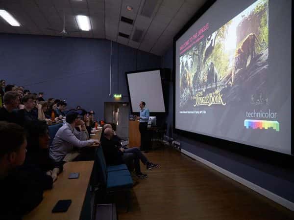  - Image of the NUA lecture Theatre with a seated audience