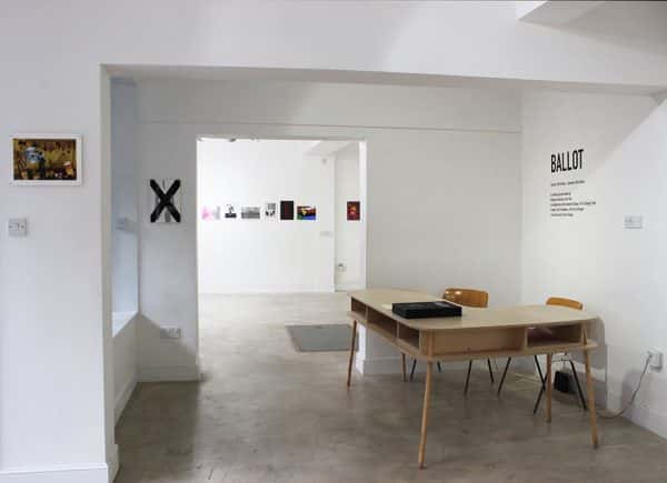 BALLOT exhibition - Photograph of BALLOT exhibition which featured fine art course leader Carl Rowe