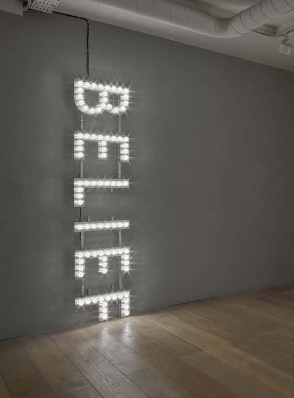  - The word 'Belief' in LED lights by Nathan Coley