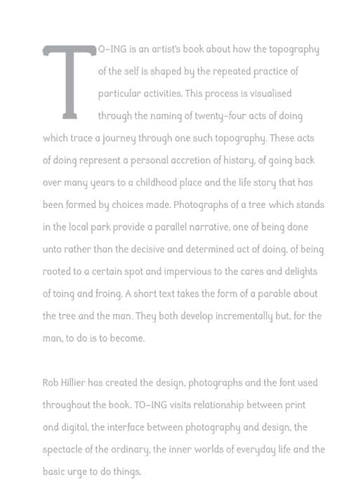To-ing Abstract in Sylexiad Serif Medium - A white page with grey text in Rob Hillier's Sylexiad font
