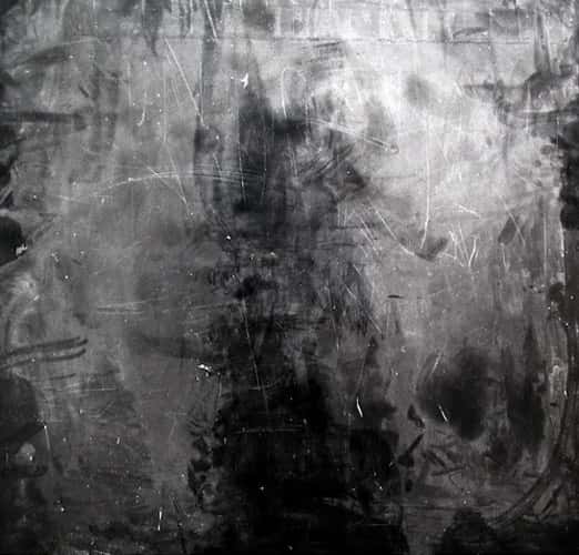 Blackboards - Abstract black and white drawing with no discernable shapes, just visible marks