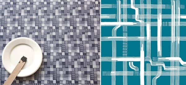  - Grey and blue textiles constructed work by Kate Farley