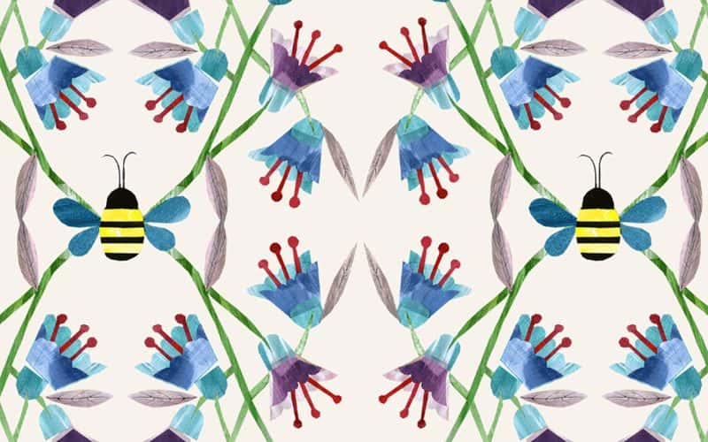 Illustration pattern by Hannah Dee showing a butterfly pattern